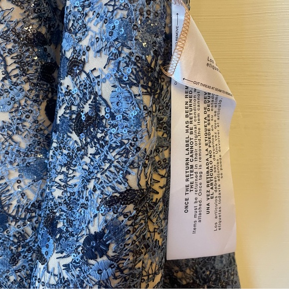 Dress the Population Fit & Flare Sequin Blue/Nude Dress Size: Medium NWT! - Picture 9 of 9